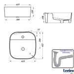 ΝΙΠΤΗΡΑΣ ΜΠΑΝΙΟΥ BRISTOL 42cm επικαθήμενος LECICO