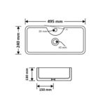 ΝΙΠΤΗΡΑΣ ΜΠΑΝΙΟΥ ESSENTIAL 49x24 επικαθήμενος πάγκου