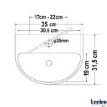 ΝΙΠΤΗΡΑΣ ΜΠΑΝΙΟΥ ROUND 35cm επικαθήμενος LECICO