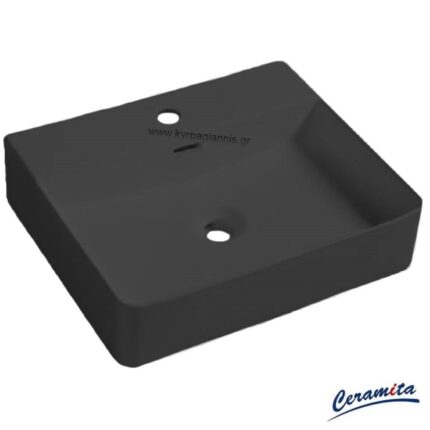 ΝΙΠΤΗΡΑΣ SLIM BLACK MATT 50cm επικαθήμενος CERAMITA