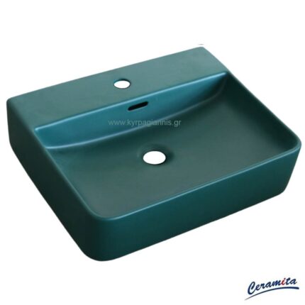 ΝΙΠΤΗΡΑΣ SLIM GREEN MATT 50cm επικαθήμενος CERAMITA