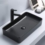 ΝΙΠΤΗΡΑΣ ΜΠΑΝΙΟΥ STYLE 60cm επικαθήμενος πάγκου ΜΑΥΡΟΣ ΜΑΤ