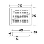ΝΤΟΥΖΙΕΡΑ 70x70 ΤΕΤΡΑΓΩΝΗ SMAVIT