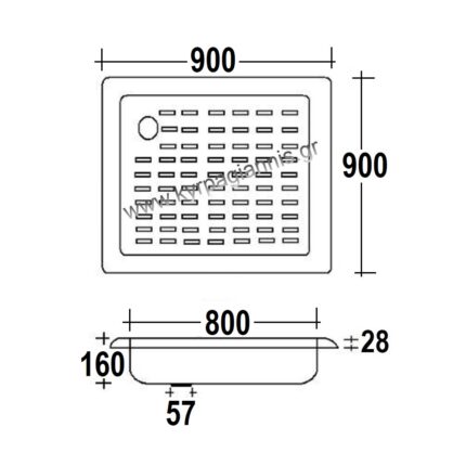ΝΤΟΥΖΙΕΡΑ 90x90 ΤΕΤΡΑΓΩΝΗ