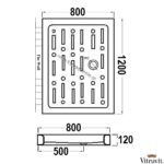 ΝΤΟΥΖΙΕΡΑ μπάνιου ΠΟΡΣΕΛΑΝΙΝΗ 80x120 VITRUVIT ΠΑΡΑΛΛΗΛΟΓΡΑΜΜΗ ιταλίας