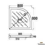 ΝΤΟΥΖΙΕΡΑ μπάνιου ΠΟΡΣΕΛΑΝΙΝΗ 80x80 VITRUVIT ΓΩΝΙΑΚΗ ιταλίας