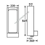 ΟΥΡΗΤΗΡΙΟ ΚΟΛΩΝΑ U850 85x31,5 VIEW SUN