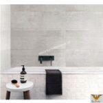 ΠΛΑΚΑΚΙ τοίχου BETON DEC LINE GREY 30x90 Λευκόπαστο Rettificato