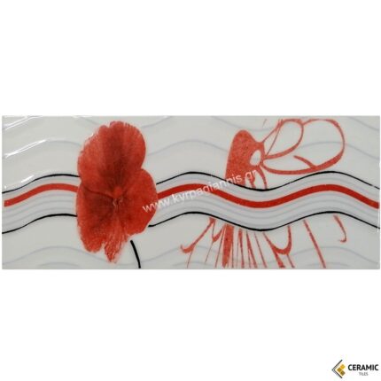 ΠΛΑΚΑΚΙ ΛΙΣΤΕΛΟ τοίχου 009 KOKKINO 20x8