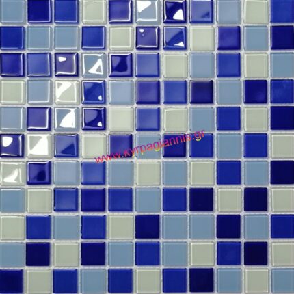 Ψηφίδα Άσπρη-Μπλε JB10 δίχτυ 30x30