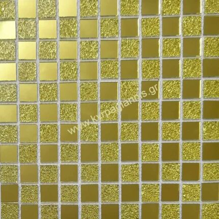 Ψηφίδα Χρυσή J48 Καθρέπτης 30x30 δίχτυ
