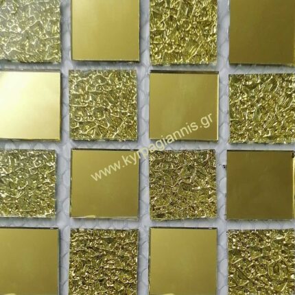 Ψηφίδα Χρυσή J48 Καθρέπτης 30x30 δίχτυ
