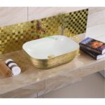 Ψηφίδα Χρυσή J48 Καθρέπτης 30x30 δίχτυ