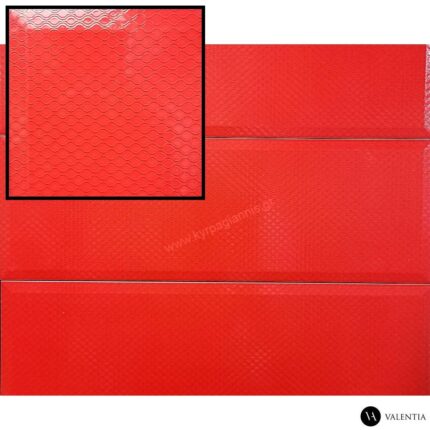 ΠΛΑΚΑΚΙ τοίχου TESSUTO ROJO 20x60 wall Valentia Spain