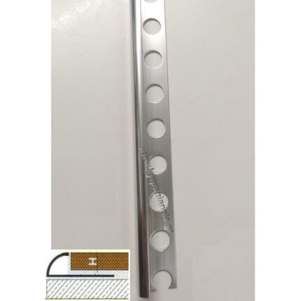 ΠΡΟΦΙΛ πλακιδίων ΧΡΩΜΕ inox ΓΥΑΛΙΣΤΕΡΟ 10mm 2,5m