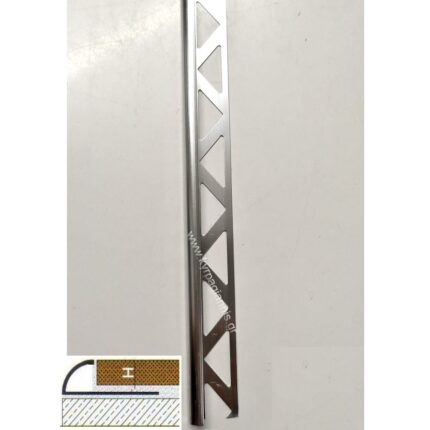 ΠΡΟΦΙΛ πλακιδίων ΧΡΩΜΕ ΓΥΑΛΙΣΤΕΡΟ 8mm 2,5m