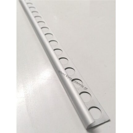 ΠΡΟΦΙΛ αλουμινίου πλακιδίων ΧΡΩΜΕ ΜΑΤ Ε.Τ. 8mm 2,5m