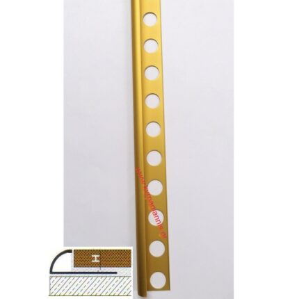 ΠΡΟΦΙΛ αλουμινίου πλακιδίων ΧΡΥΣΟ ΜΑΤ 8mm 2,5m ανοιχτό