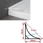 ΑΡΜΟΚΑΛΥΠΤΡΟ ΠΡΟΦΙΛ ΜΠΑΝΙΕΡΑΣ ΓΩΝΙΑ 2,75m λευκό 33mm