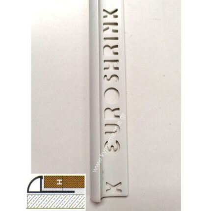 ΠΡΟΦΙΛ πλακιδίων PVC ΛΕΥΚΟ 8mm 2,70m κλειστό