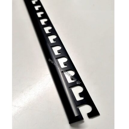 ΠΡΟΦΙΛ PVC πλακιδίων ΜΑΥΡΟ 10mm κλειστό