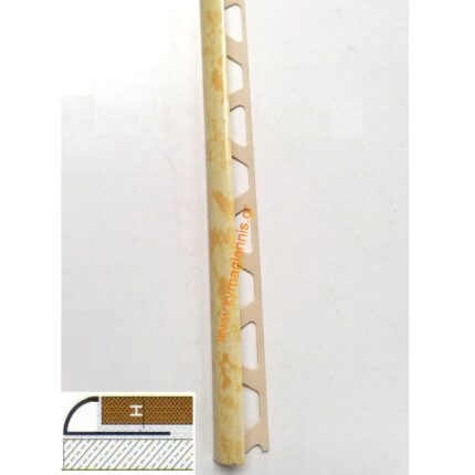 ΠΡΟΦΙΛ ΠΛΑΚΙΔΙΩΝ PVC ΜΠΕΖ ΜΑΡΜΑΡΟ 8mm 2,7m ανοιχτό
