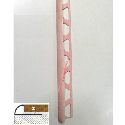 ΠΡΟΦΙΛ ΠΛΑΚΙΔΙΩΝ PVC ΡΟΖ ΜΑΡΜΑΡΟ 8mm 2,7m ανοιχτό