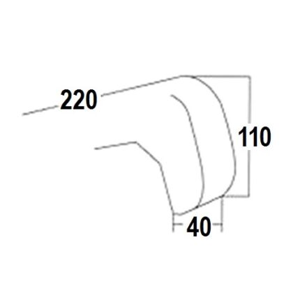 ΜΠΑΣΤΟΥΝΙ ΤΣΕΧΙΑΣ πυρότουβλο 22x11x4 κίτρινο