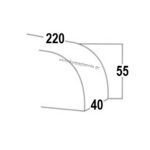 Πομπέ πυρότουβλο ΓΑΛΛΙΑΣ 22x5,5x4 κόκκινο