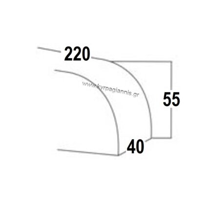 Πομπέ πυρότουβλο ΓΑΛΛΙΑΣ 22x5,5x4 κόκκινο