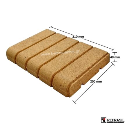 ΠΥΡΟΠΟΔΙΑ ΤΣΕΧΙΑΣ πυρότουβλο 31x20x4 κίτρινο (Refrasil)
