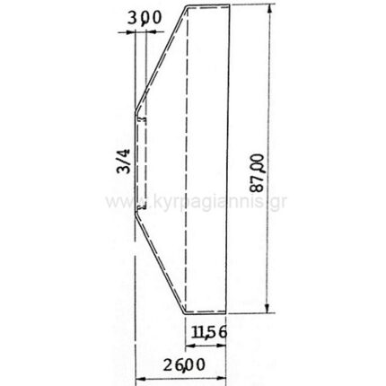 ΡΟΖΕΤΑ 3/4" χρωμέ
