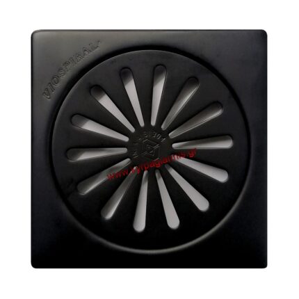 ΣΧΑΡΑ 12x12 ΜΑΥΡΗ δαπέδου (Viospiral) ανοξείδωτη