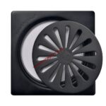 ΣΧΑΡΑ 12x12 ΜΑΥΡΗ δαπέδου (Viospiral) ανοξείδωτη