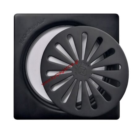 ΣΧΑΡΑ 12x12 ΜΑΥΡΗ δαπέδου (Viospiral) ανοξείδωτη