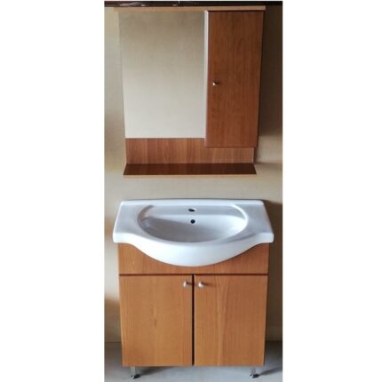 ΣΕΤ ΕΠΙΠΛΟ ΜΠΑΝΙΟΥ 75 ΚΑΡΥΔΙ με καθρέπτη 65 mdf