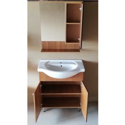 ΣΕΤ ΕΠΙΠΛΟ ΜΠΑΝΙΟΥ 75 ΚΑΡΥΔΙ με καθρέπτη 65 mdf