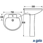 ΣΕΤ ΝΙΠΤΗΡΟΚΟΛΩΝΑ AUREA 70x55 GALA