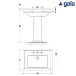 ΣΕΤ ΝΙΠΤΗΡΟΚΟΛΩΝΑ NOBLE 75x52,5 GALA