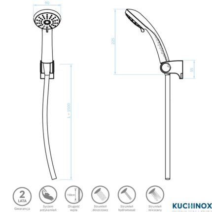 ΣΕΤ SHOWER CENTO BLACK (KUCHINOX)
