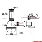 ΣΙΦΟΝ Α1-ΡΚ νεροχύτη κουζίνας (χωρίς βαλβίδα)