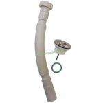 ΣΙΦΟΝ νεροχύτη κουζίνας Φ40 με βαλβίδα σπαστό λευκό