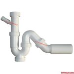 ΣΙΦΟΝ ΝΕΡΟΧΥΤΗ ΚΟΥΖΙΝΑΣ χωρίς βαλβίδα με παροχή πλυντηρίου (143610)