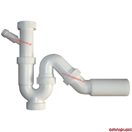 ΣΙΦΟΝ ΝΕΡΟΧΥΤΗ ΚΟΥΖΙΝΑΣ χωρίς βαλβίδα με παροχή πλυντηρίου (143610)