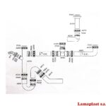 Σιφόν Κουζίνας Νο422 3πλό με μια παροχή πλυντηρίου