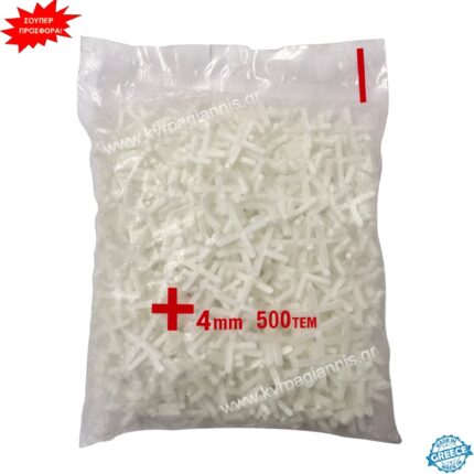 ΣΤΑΥΡΟΙ ΠΛΑΚΙΔΙΩΝ 4mm (συσκευασία 500 τεμαχίων)