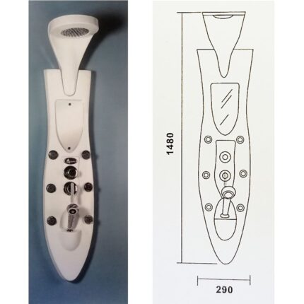 Στήλη Ντουζ με Υδρομασάζ ΜΥ-6148Α τοίχου