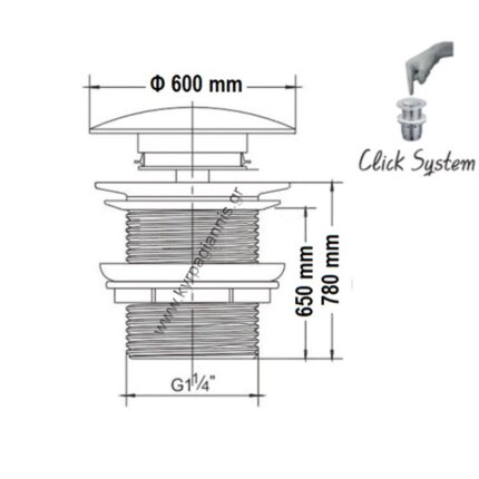 ΒΑΛΒΙΔΑ ΝΙΠΤΗΡΟΣ click-clack χωρίς υπερχείλιση