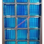 ΥΑΛΟΤΟΥΒΛΟ CRYSΤAL PARALLEL BLUE 19x19x8 Ινδονησίας