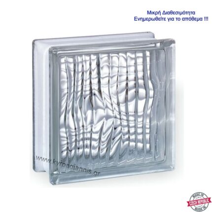 ΥΑΛΟΤΟΥΒΛΟ ΚΥΜΑΤΙΣΤΟ ΛΕΥΚΟ 19x19x8 τσεχίας